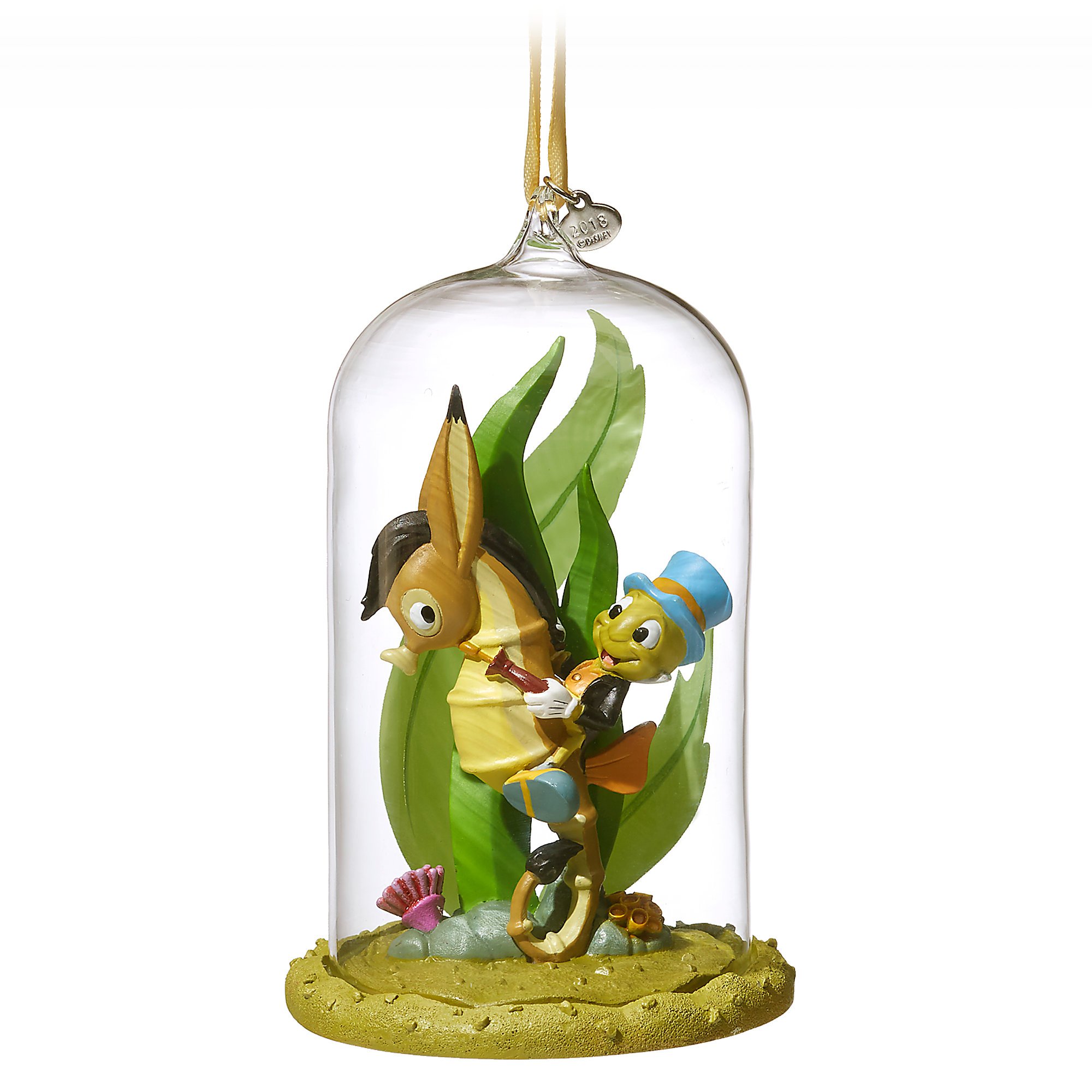 Amazon.com: Disney Jiminy Cricket Glass Dome Sketchbook Ornament